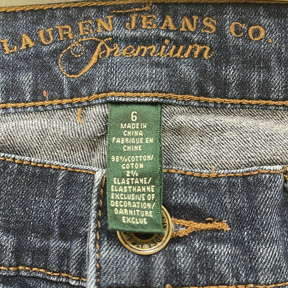 LAUREN JEANS CO. PREMIUM WOMENS SIZE 6 Blue Denim Jeans - Picture 3 of 7